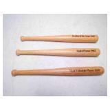 (3) 7" Mini Wooden Bats - 1947 Rookie of the Year