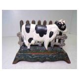 Vintage Rustic Cast Iron Cow & Picket Fence Napkin
