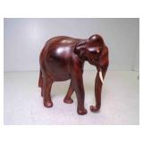 Vintage Hand Carved Rosewood Elephant Figurine