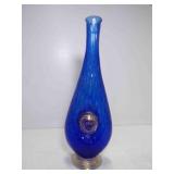 Vintage Italian Textured Cobalt Blue Art Glass
