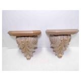 (2) Plastic Decorative Wall Shelves