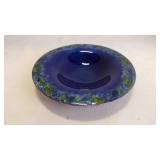 Vintage Blue/Green/Gold Swirl Pattern Artisan Bowl