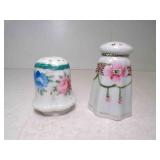 Hand Painted Porcelain Salt & Pepper Shakers