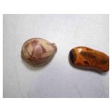Folk Art - Carved Shell & Painted Rock