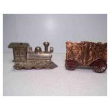 1970s Cast Metal Circus Wagon Promo Coin Bank &