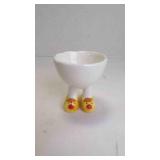 Vintage Small Ceramic Anthropomorphic Egg Cup