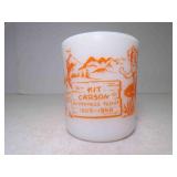 Vintage Kit Carson Milk Glass Coffee Cup