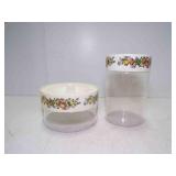 (2) 1970s PYREX Spice of Life See N Store Glass