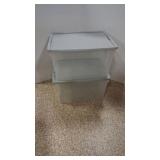 (2) 80 Quart Storage Tubs with Lids