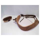 Vintage Leather Western Spur Strap & Stiff Horse
