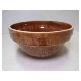 Vintage Brown Glazed Stoneware Mixing Bowl
