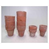 (11) Small Terra Cotta Flower Pots