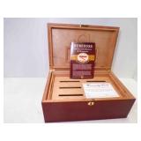 Spanish Cedar Cuban Crafters Desktop Locking Cigar