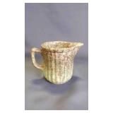 Antique Advertising Glazed Stoneware Pitcher