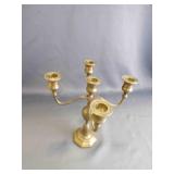 Vintage 4 Arm Brass Candelabra Holds 5 Candles