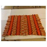 Handmade Crochet Chevron Throw Blanket 55' X 35'