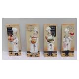 Vintage Italian Fat Chef 3D Resin Wall Plaques