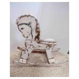Vintage Wood Rocking Horse Paint is Chipping