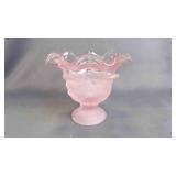 Modern Art Glass 'Epic Cabbage Leaf' Compote Bowl
