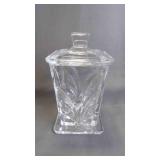 Beautiful 'Shannon Crystal' Square Covered Jar