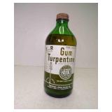 Vintage Green Glass Bottle T and R Brand Pure