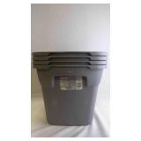4 10 Gallon Storage Containers No Lids