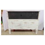 63ï¿½'x50' White Painted Black Chalkboard Headboard