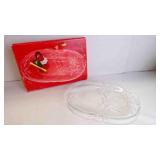 Vintage 'Mikasa Heavy Crystal' Holiday Bells Plate