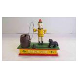 Vintage Cast Iron 'Trick Dog' Mechanical Coin Bank