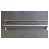 Brushed Nickle Wall-Mounted Double Towel Bar