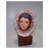 1970's Hand Painted Cybis Porcelain Bust Sculpture