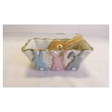 'Mud Pie' Easter Bunny Stoneware Dip Bowl w/Knife