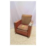 Antique Childs Rocking Recliner Chair 'Damaged'