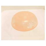 1930's Depression Era Frosted Pink Glass 3 Chain