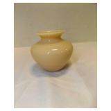 Blown Glass Ivory Colored Vase