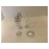 4 Assorted Champaign & Wine Glasses