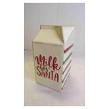 'Mud Pie' Ceramic Christmas Milk Carton Container