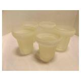 5 Frosted Ribbed Glass Bell Lamp Shades