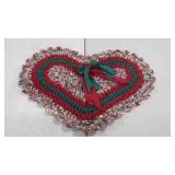 Handmade Fabric Heart Throw Rug
