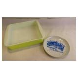 Pyrex 8' Baking Dish & Oklahoma Centennial Plate