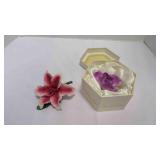 Vintage Maruri Fine Porcelain Purple Rose -