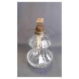 Vintage Clear Cut Glass Oil Lamp 'BASE ONLY'