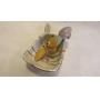 "Mud Pie" Easter Bunny Stoneware Dip Bowl w/Knife