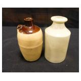 Small Crock Jars; 4½" h. & 4¾" h.