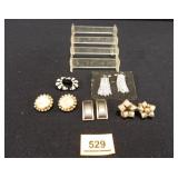 Clip-on Earrings; 5 pair; Costume Assorted Styles