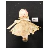 China Doll w/Crocheted Dress; Arms are missing