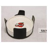 Phillips University Plastic Coasters-3; in holder