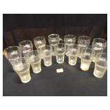 Coca-Cola Glasses (14); 7-5" h.; 6-6" h.; 1-6¼" h