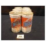 Billy Beer; 6 Pack; Cans; Unopened aluminum cans