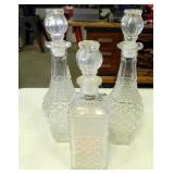 Decanters w/stoppers; Wexford Pattern